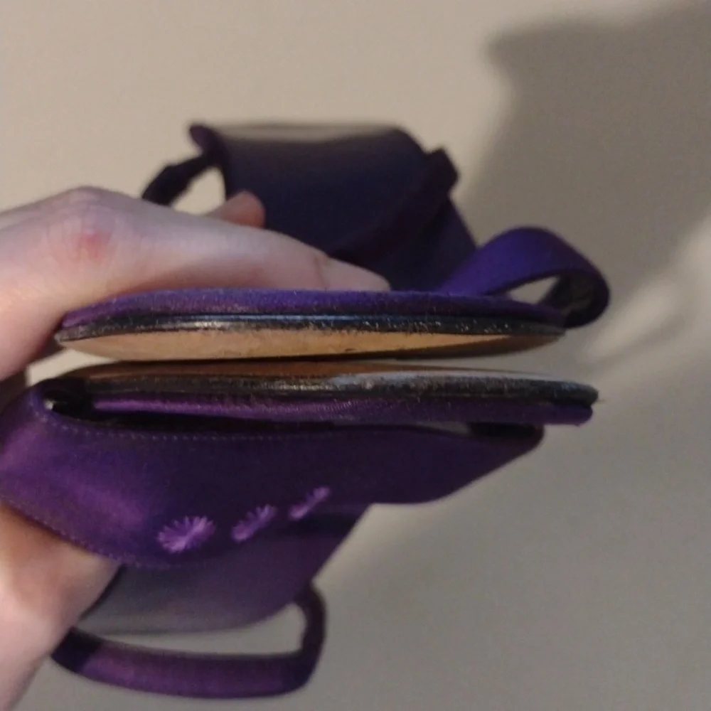 Kate Spade purple strappy heel slip-ons size 8